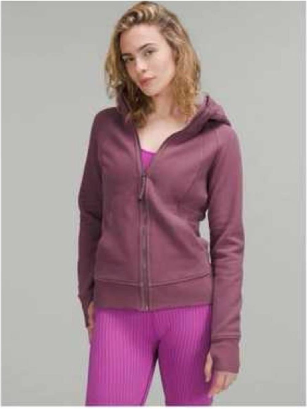 lululemon athletica mauve zip hoodie
